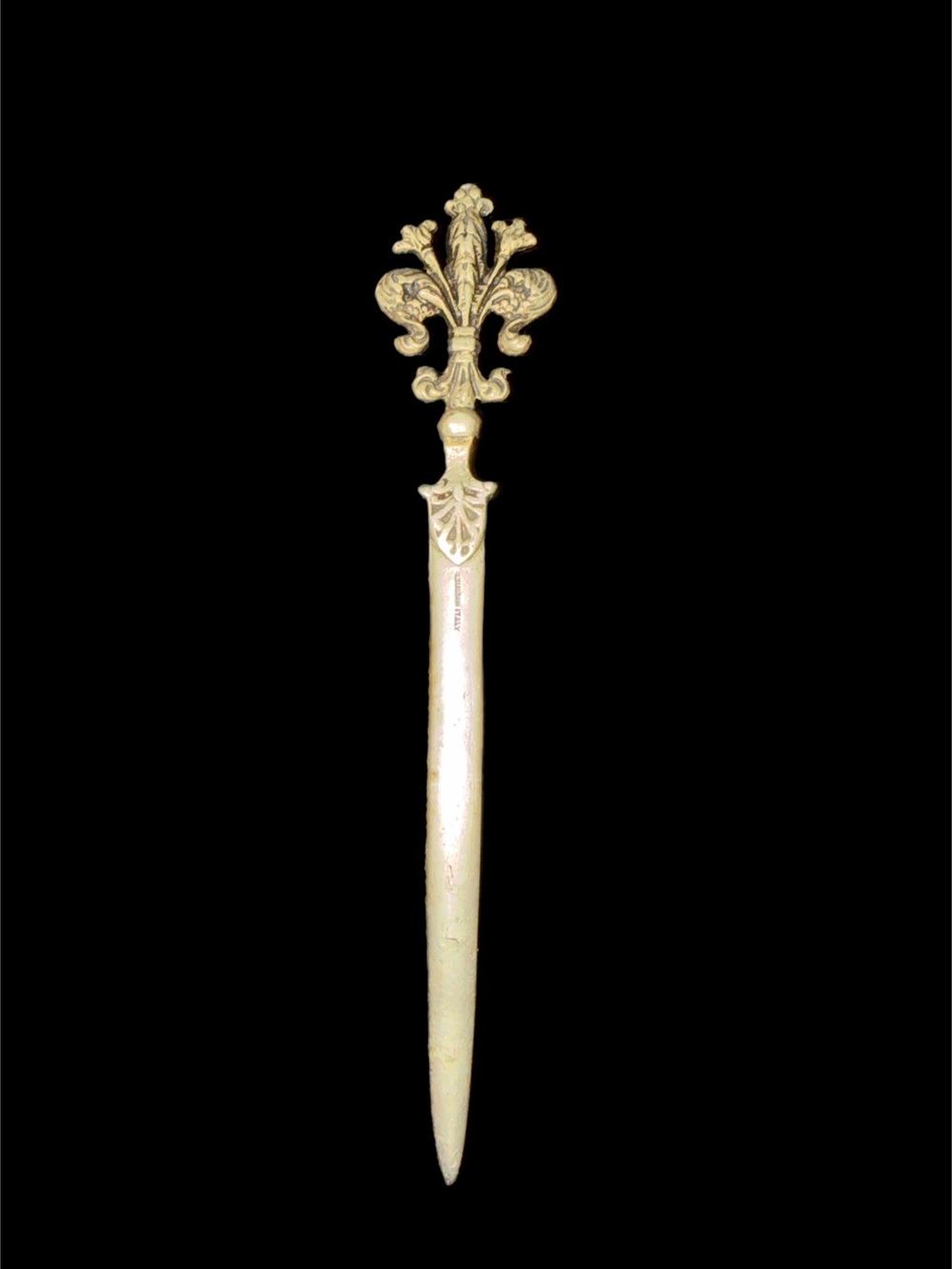 Vintage Fleur de Lis Letter Opener made in Montagnani Italy 7”